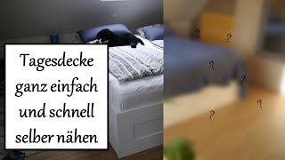 einfache Tagesdecke nähen [upl. by Elysia519]