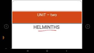 Medical parasitology unit two Helminths Nematodes [upl. by Samson702]