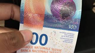 New Banknote 100 CHF [upl. by Anillehs639]