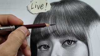 Pencil LIVE Drawing BMD PORTRAITS [upl. by Zednanref105]