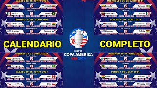 CALENDARIO COMPLETO de la COPA AMERICA 2024 [upl. by Casilde]