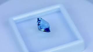 638ct Natural Electric Blue Topaz Custom Cut [upl. by Bal606]