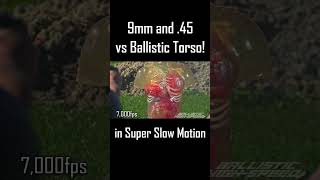 Handguns vs Ballistic Torso  BHS shorts slowmotion [upl. by Bakki547]