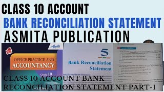 Class 10 Account  Bank Reconciliation statement  Asmita publication Exercise part1account [upl. by Nivrem45]