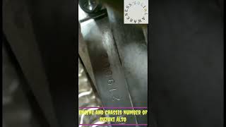 How to Locate Suzuki Alto Engine and Chassis Number shorts [upl. by Cott]