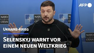 Selenskyj warnt vor einem neuen Weltkrieg  AFP [upl. by Samoht]