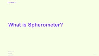 What is Spherometer [upl. by Caryl]