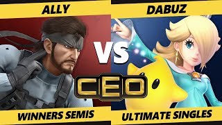 CEO 2019 SSBU  Liquid  Dabuz Rosalina Olimar Vs Ally Snake Smash Ultimate Tournament W Semis [upl. by Laurin]