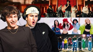 NON KPOP FANS FIRST TIME REACTION  Blackpink Stray Kids Seventeen [upl. by Aimac]