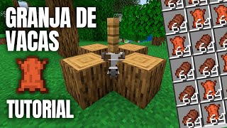 La Granja de Vacas Más Fácil  Minecraft Java 120 [upl. by Alyakem]