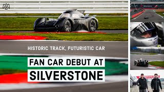 FAN CAR DEBUT at SILVERSTONE  Historic Track Futuristic Car  1000bhptonne  McMurtry Spéirling [upl. by Newob]