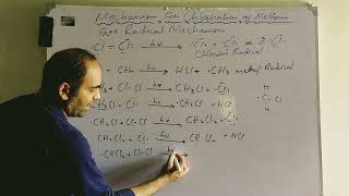 Mechanism for chlorination of methane [upl. by Abehsile]