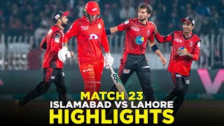 PSL 9  Full Highlights  Islamabad United vs Lahore Qalandars  Match 23  M2A1A [upl. by Ellennej641]