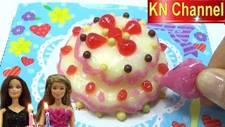 BÉ NA LÀM BÁNH KEM SINH NHẬT CHO BÚP BÊ KN Channel  ĐỒ CHƠI NHẬT BẢN POPIN COOKIN [upl. by Eilujna]