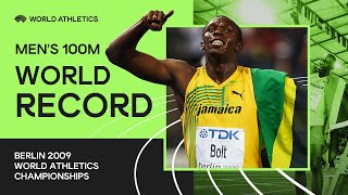 World Record  Mens 100m Final  World Athletics Championships Berlin 2009 [upl. by Pietro]