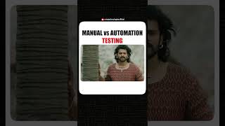 Difference Between Manual Testing vs Automation Testing  Shorts [upl. by Aicelet109]