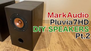 【自作スピーカー】MarkAudio Pluvia7HD 用にバスレフエンクロージャを作ってみたPart2 [upl. by Ellersick]