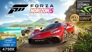 Forza Horizon 5 GTX 1050 Ti 4GB  i7 4790K bechmark SETTINGS EXTREME НАСТРОЙКИ ЭКСТРЕМАЛЬНО [upl. by Esirtal]