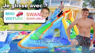 CHALLENGE ET DÉFIS DANS UN TOBOGGAN GÉANT GONFLABLE  trop stylé [upl. by Anelra]