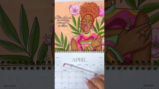 April Coloring Calendar coloringbook ohuhumarkers [upl. by Eralc]