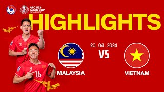 HIGHLIGHTS MALAYSIA  VIETNAM  Extended Highlights  20042024  AFC U23 Asian Cup 2024 [upl. by Elok365]