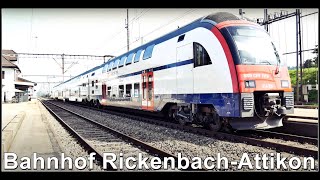 SBahn beim Bahnhof RickenbachAttikon Kanton Zürich Schweiz 2021 [upl. by Noira]