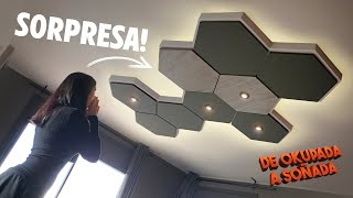 Cómo hacer una LÁMPARA HEXAGONAL Futurista con MATERIALES RECICLADOS  Paso a Paso [upl. by Oicanata253]