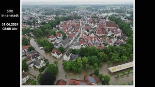 Hochwasser 01062024  Schrobenhausen von oben [upl. by Raynold82]