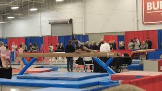 Level 4 Beam routine  9250 Jerrell Steele Invitational 2024 [upl. by Nnylaehs]