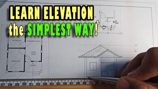 ELEVATION THE SIMPLEST WAY  TECHNICAL DRAFTING [upl. by Inait694]