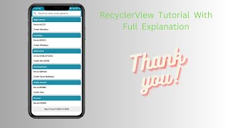 Recycler View in Android Studio Easy Explanation  Android Recycler View Tutorial [upl. by Yelsa]