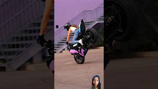 girlsuperbikersportsbike wheelie stuntz rider shortvideo [upl. by Breskin]