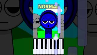 Jevin Theme Incredibox Sprunki  Normal Vs Horror on piano [upl. by Jaella359]