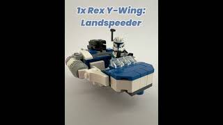 1x Captain Rex YWing Landspeeder lego legostarwars starwars lego [upl. by Behka]