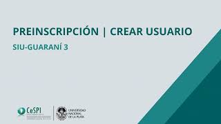 Preinscripción  Creación de usuario [upl. by Dnomayd]