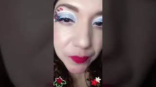 Les dejo este maquillaje navideño🎄 súper facil de realizar🥳✨viral🤞 makeupnavideño navidad parati [upl. by Nylodnarb]