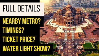 Akshardham Temple Delhi Nearby Metro Timing Ticket Price  Akshardham Mandir Delhi [upl. by Bellaude]