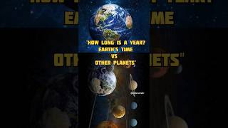 Comparing Time on Earth to Other Planets A Year Across the Solar System shorts earth planets [upl. by Eilliw]