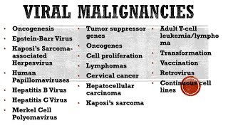 Viral malignancies [upl. by Alahc]