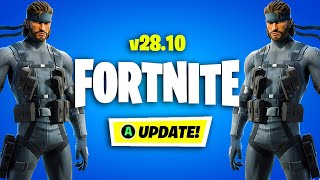 NEW HUGE FORTNITE UPDATE New Mythics Solid Snake Skin Mini Battle Pass amp MORE [upl. by Vani692]