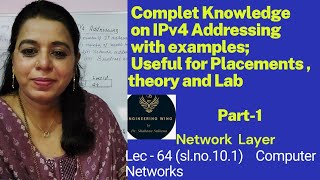 Lec 111  Complete Knowledge on IPv4 Addressing  Computer Networks [upl. by Ailehs732]