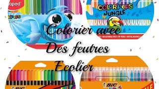 Colorier avec des feutres écoliers [upl. by Arrait573]