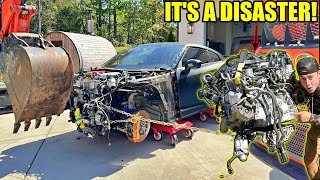 Rebuilding A Wrecked 2024 Nissan GTR In My Driveway Part 2 Engine Nightmare [upl. by Gebelein566]