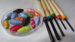 How to Make Paper Beads with Paper Bead Rollers Craft Tutorial [upl. by Dippold]