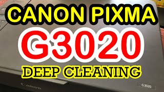 CANON G3020 DEEP CLEANING  CANON PIXMA [upl. by Asenav]