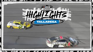 Replay Ryan Blaney Ross Chastain and Joey Logano wreck at Talladega  NASCAR [upl. by Anitsej]