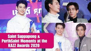 PerthSaint Encounter and Saint Suppapong Winning Moments at the KAZZ Awards 2020 [upl. by Nhguavahs704]