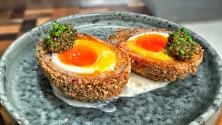 The most insane Scotch Egg with Caviar 😍 [upl. by Eiwoh]