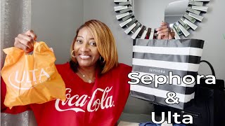 SEPHORA amp ULTA HAUL SKINCARE MAKEUP AND PERFUME [upl. by Nytsud]