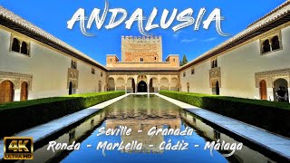 ANDALUSIA Seville Granada Ronda Marbella Cádiz amp Málaga – Spain 🇪🇸 4K [upl. by Slin169]